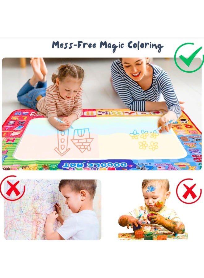 VIO Large Aqua Magic Water Doodle Mat 98×78 cm, Reusable Drawing & Coloring Mat for Kids - Image 3